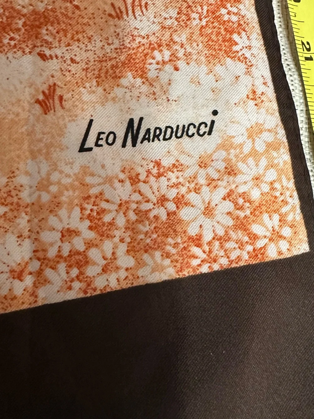 Vintage Leo Darducci Silk Scarf..Asian Print